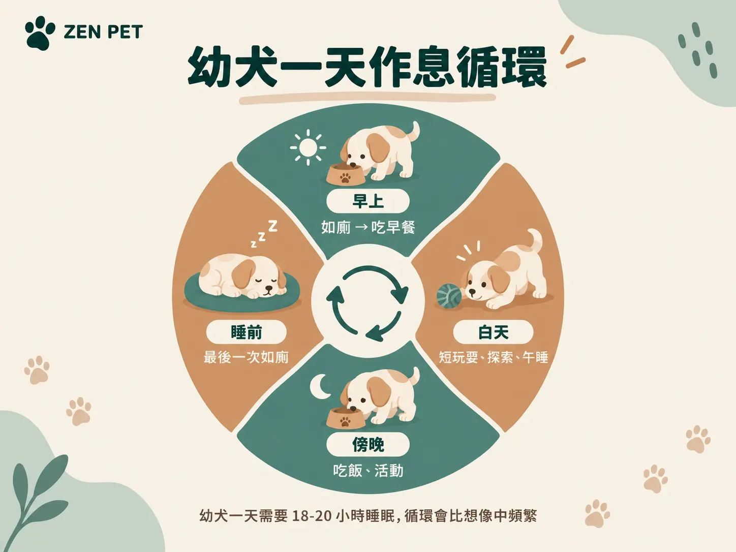 幼犬一天的作息長相