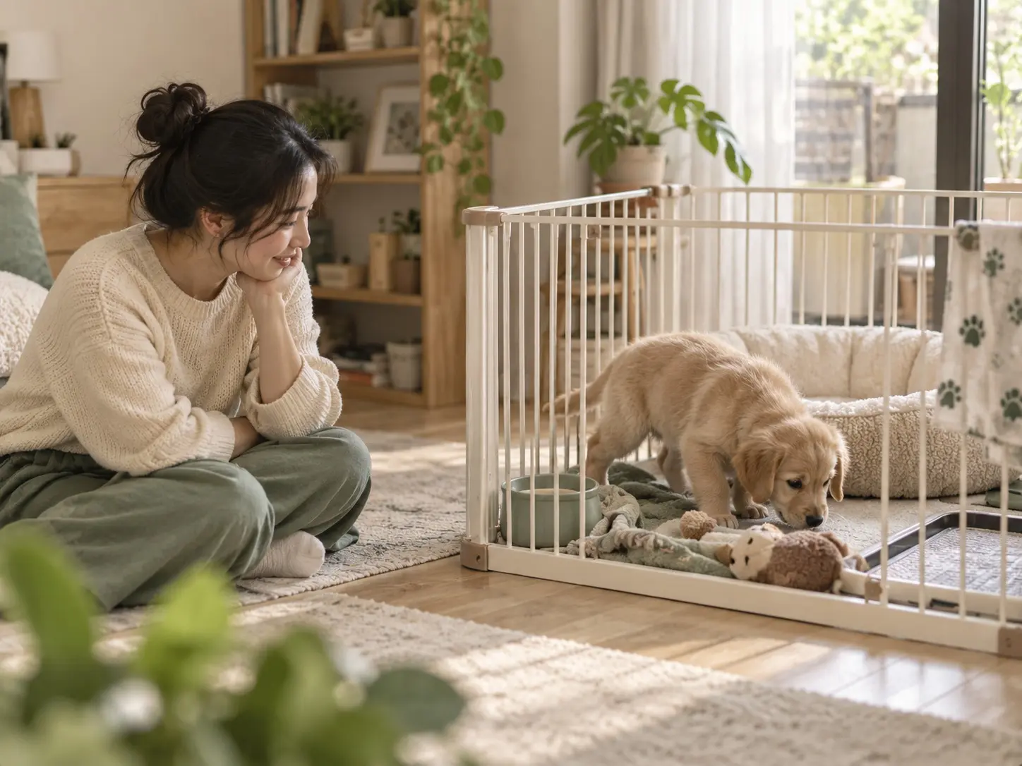 接幼犬回家的第一天