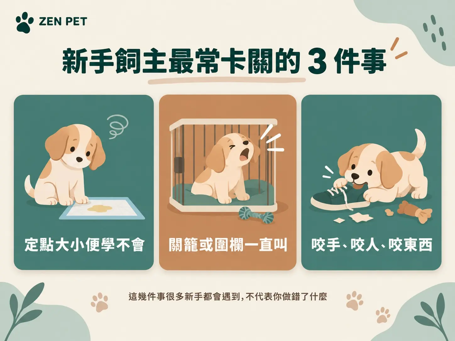 新手飼主幾乎必經的幼犬照護關卡
